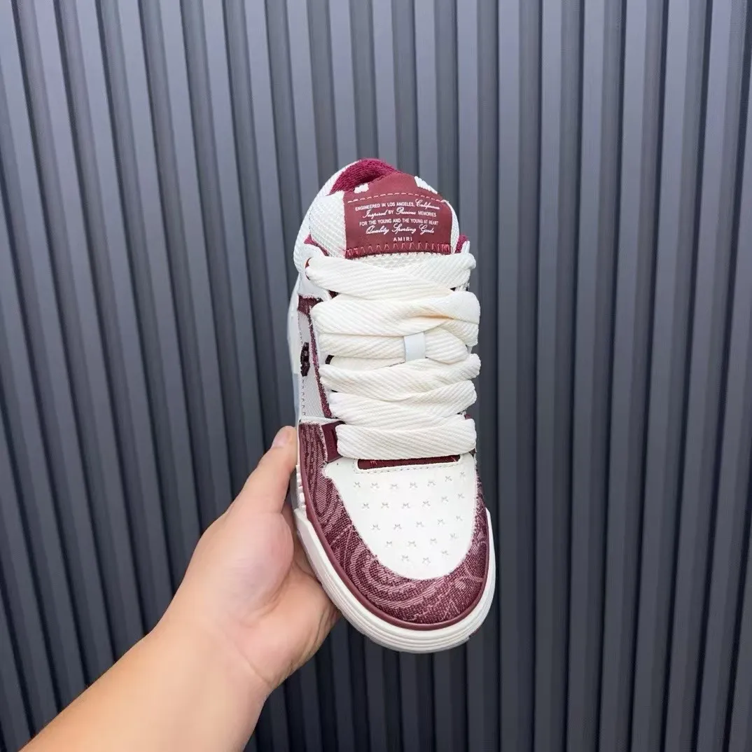 Men's shoes 💰660💰 AMIRI AMIRI trendy brand hot sale 🔥 Available all year round, couples 💑 Official website synchronization Imported fabrics 1⃣️ vs 1⃣️ replica, original factory special original sole, 35-45 (45. non-refundable)